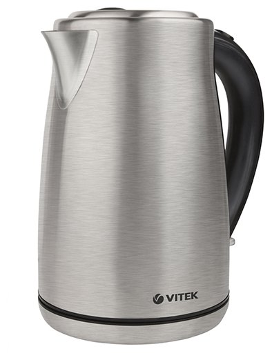 Изображение Электрический чайник VITEK VT-7020 ST (2000 Вт/1,7 л /металл/черный, серебристый)