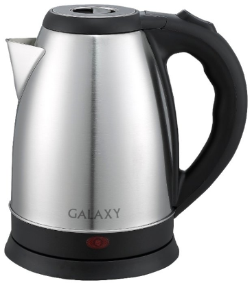 Изображение Электрический чайник Galaxy GL0319 (1800 Вт/1,8 л /металл, пластик/черный, серебристый)