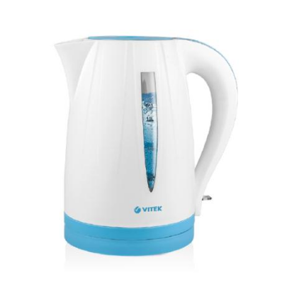 Изображение Электрический чайник VITEK VT-7031 (2200 Вт/1,7 л /пластик/голубой, белый)