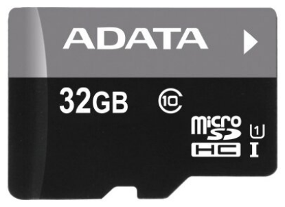 Изображение Карта памяти ADATA MicroSDHC Class 10 32 Гб адаптер на SD AUSDH32GUICL10-RA1
