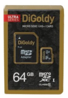 Изображение Карта памяти Digoldy MicroSDXC Class 10 64 Гб адаптер на SD