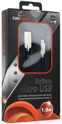 Изображение Кабель соединительный Gembird CC-P-mUSB02Bl-1.8M USB 2.0 A Micro USB 2.0 B синий 1,8 м