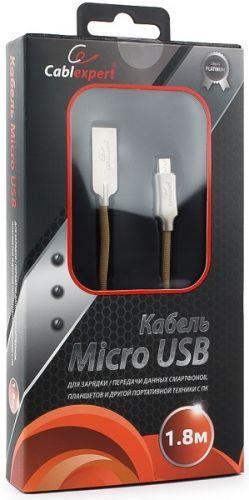 Изображение Кабель соединительный Gembird CC-P-mUSB02Gd-1.8M USB 2.0 A Micro USB 2.0 B золотой 1,8 м