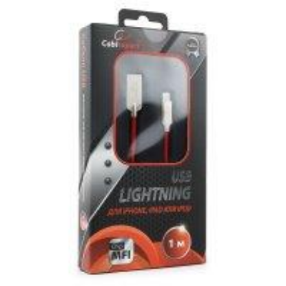 Изображение Кабель соединительный Gembird CC-P-APUSB02R-1M USB 2.0 A Lightning 8P красный 1 м