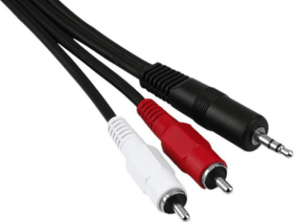 Изображение Кабель соединительный 5BITES AC35J2R-020M 3.5 mm jack-RCA x2 (черный) (2 м)