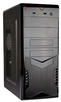 Изображение Корпус ExeGate CP-604 (mATX, ATX, черный, 500 Вт)/()