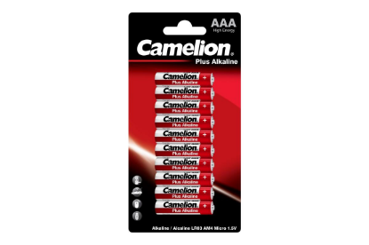 Изображение Батарейка Camelion LR03-BP10 10шт/уп (AAA (R03,286,LR03) 1,5 В 1250 мА*час щелочная (алкалиновая))