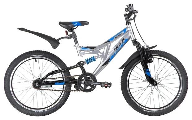 Изображение Велосипед Novatrack Shark 20 (139751) (серебристый/20 "/12.0 ")-2020 года 20SS1V.SHARK.SL20
