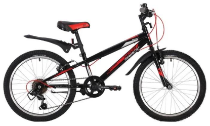 Изображение Велосипед Novatrack Racer 20 6 (черный/20 "/12.0 ")-2020 года 20SH6V.RACER.BK20