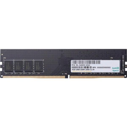 Изображение Оперативная память 4 GB DDR4 Apacer EL.04G2V.KNH (21300 МБ/с, 2666 МГц, CL19)