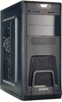 Изображение Корпус ExeGate CP-603UB (mATX, ATX, черный, без БП)/(EX283217RUS)