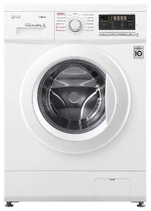 Изображение Стиральная машина LG F1296NDS0, белый (фронтальная, 6 кг, 1200 об/мин )