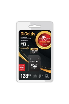 Изображение Карта памяти Digoldy MicroSDXC Class 10 128 Гб адаптер на SD