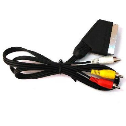 Изображение Кабель Сигнал 11525 SCART 21 pin-3xRCA (черный) (1 м)