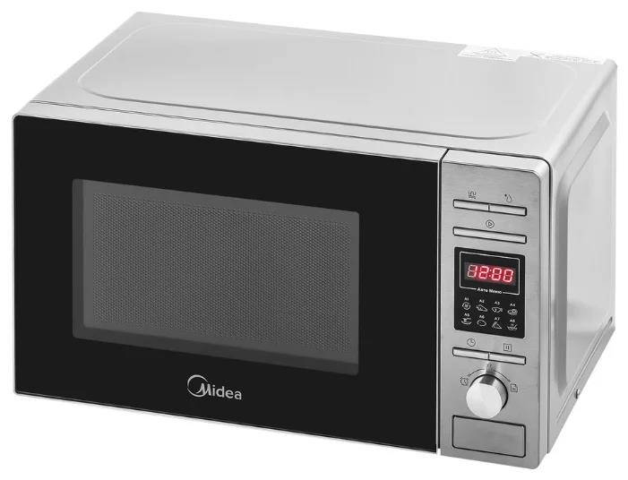 Изображение Микроволновая печь Midea AG820CP2-S (800 Вт  20 л  Гриль  серебристый)