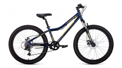 Изображение Велосипед Forward TITAN 24 2.2 disc (темно-синий, золотистый/24 "/12.0 ")-2021 года RBKW1J146006