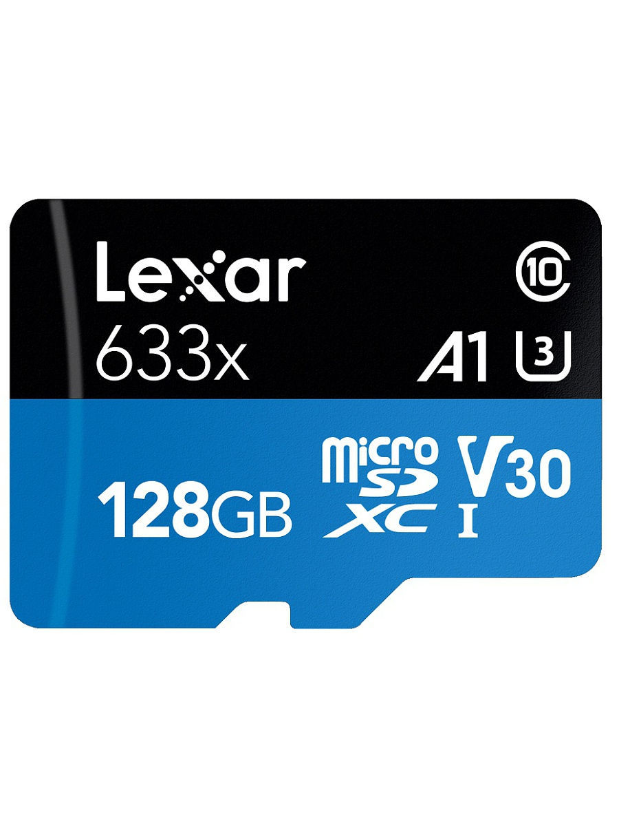 Изображение Карта памяти Lexar MicroSD High-Performance 633x Class 10 128 Гб адаптер на SD LSDMI128BB633A