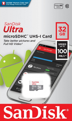 Изображение Карта памяти SanDisk microSDHC Class 10 32 Гб  SDSQUNR-032G-GN3MN