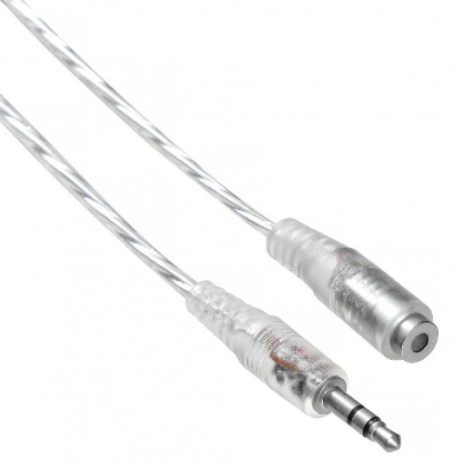 Изображение Кабель удлинительный Buro CAB025-1M 3.5 mm jack-3.5 mm jack (прозрачный) (1 м)