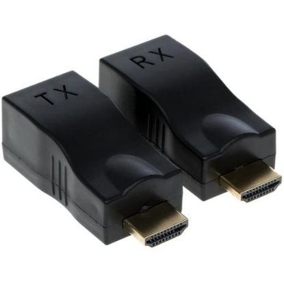 Изображение Переходник Orient VE042 HDMI х 2-RJ-45 х 2 (черный) ()