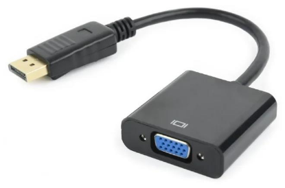 Изображение Переходник ExeGate EX-DPM-VGAF-0.15 DisplayPort-VGA (черный) (0,15 м)