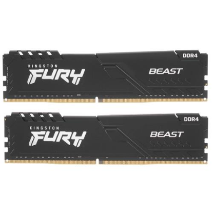 Изображение Оперативная память 2x16 GB DDR4 Kingston FURY Beast Black KF432C16BBK2/32 (25600 МБ/с, 3200 МГц, CL16)