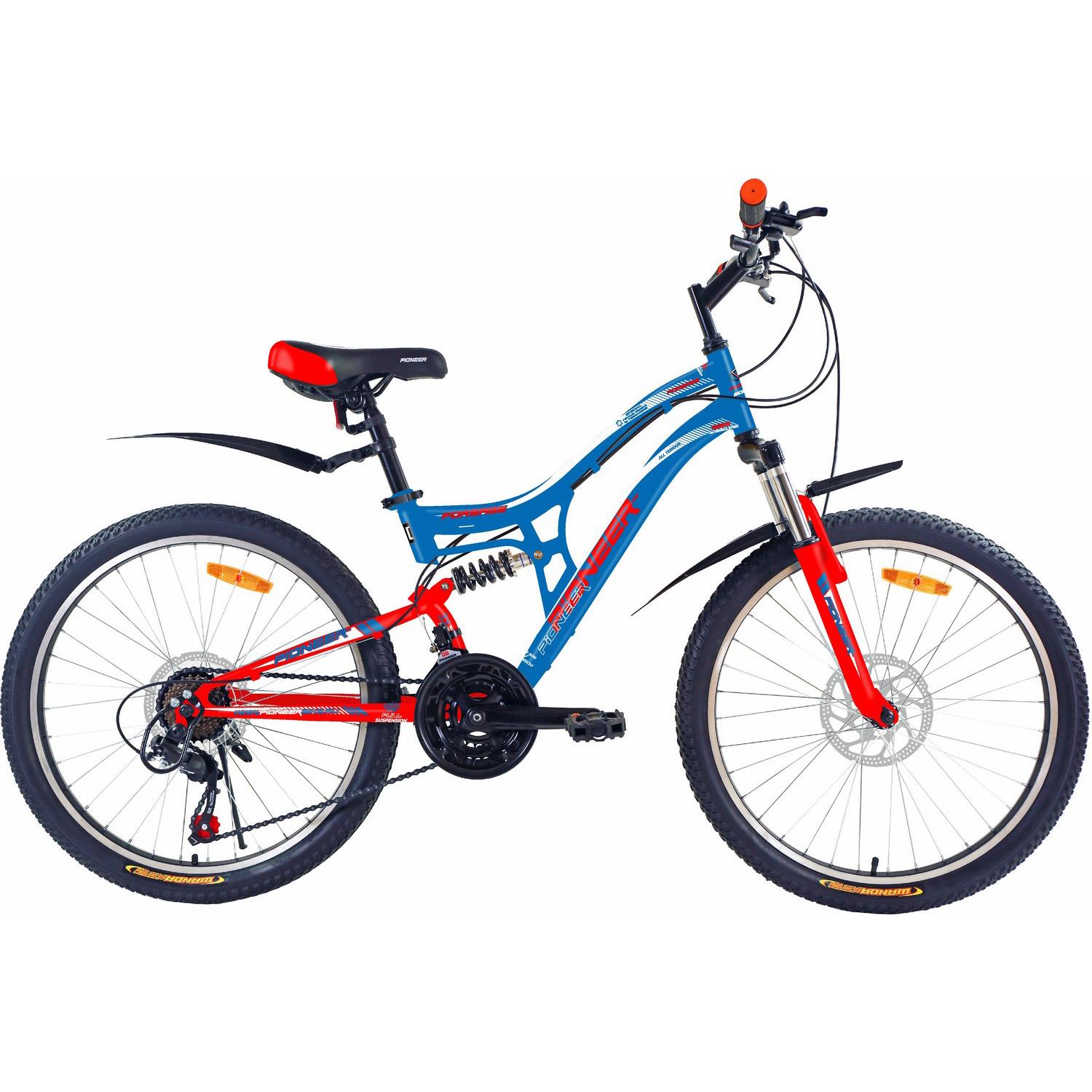 Изображение Велосипед Pioneer Forsage 24 (красный, белый, синий/24 "/14.0 ")-