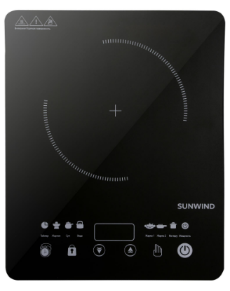 Изображение Плита настольная Sunwind SCI-0502 (электрическая, стеклокерамика, черный)