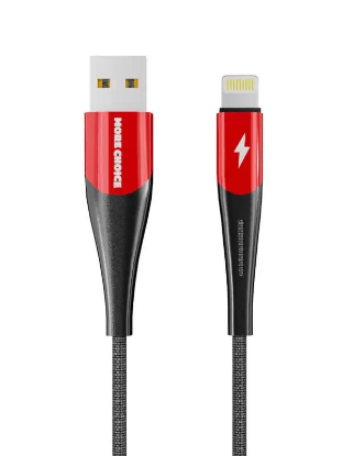 Изображение Кабель соединительный More Choice K41Si USB 2.0 A Lightning 8P красный, черный 1 м