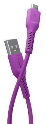 Изображение Кабель соединительный More Choice K16m USB 2.0 A Micro USB 2.0 B фиолетовый 1 м