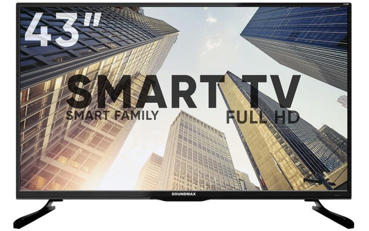 Изображение Телевизор SoundMAX SM-LED43M02S 43" 1080p Full HD Smart TV черный