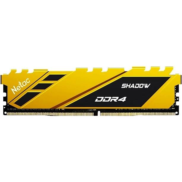 Изображение Оперативная память 8 GB DDR4 NETAC Shadow Yellow (28800 МБ/с, 3600 МГц, CL18)