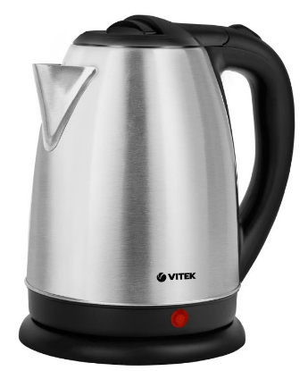 Изображение Электрический чайник VITEK VT-1125 (1800 Вт/1,8 л /нержавеющая сталь/сталь, черный)
