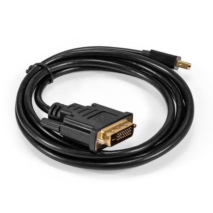 Изображение Кабель ExeGate EX-CC-mDPM-DVIM-1.8 mini DisplayPort-DVI-I (чернов) (1,8 м)