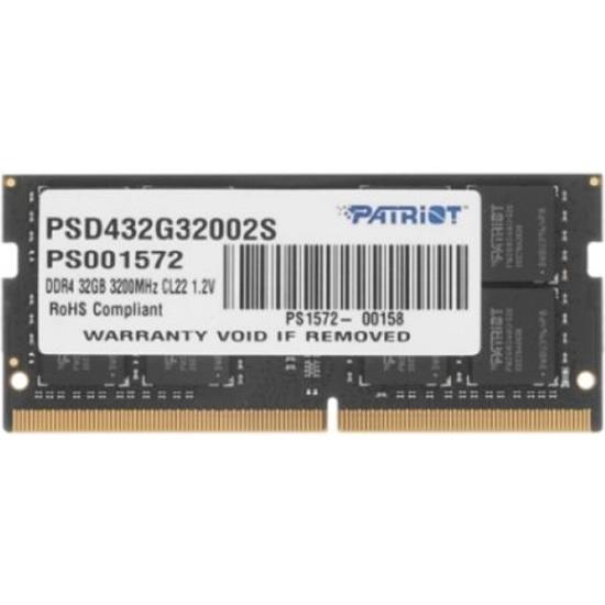 Изображение Оперативная память 1x32 GB DDR4 Patriot Signature Line (25600 МБ/с, 3200 МГц, CL22)