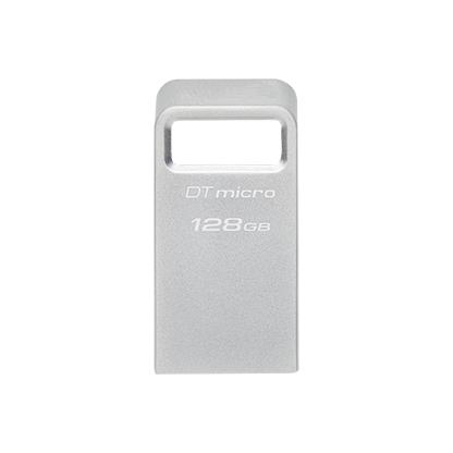 Изображение USB flash Kingston DataTraveler Micro,(USB 3.2/128 Гб)-серебристый (DTMC3G2/128GB)