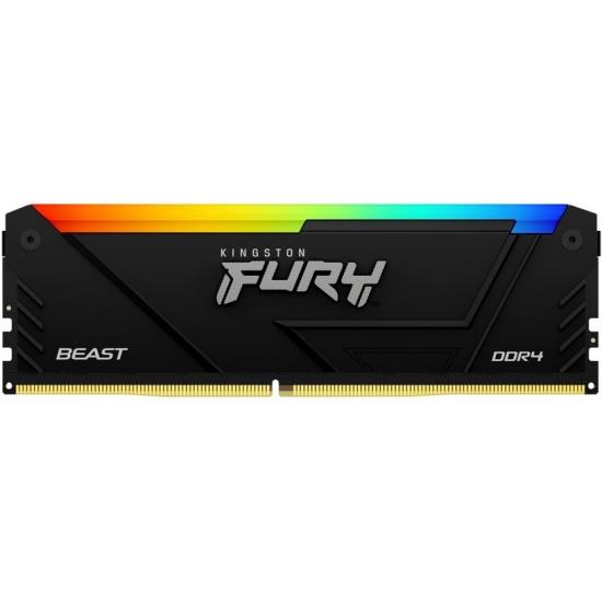 Изображение Оперативная память 16 GB DDR4 Kingston Fury Beast RGB (25600 МБ/с, 3200 МГц, CL16)