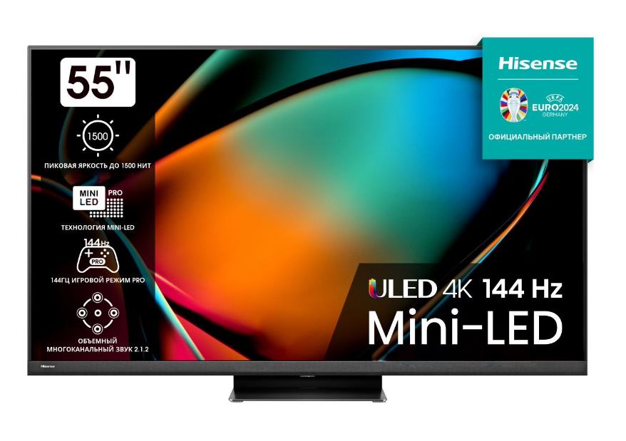 Изображение Телевизор Hisense 55U8KQ 55" HDR, 4K Ultra HD Smart TV черный