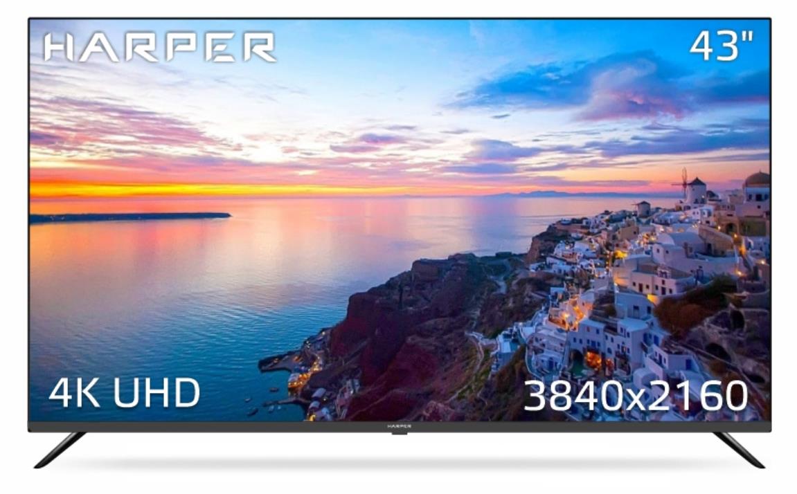 Изображение Телевизор Harper 43U770TS 43" HDR, 4K Ultra HD Smart TV черный