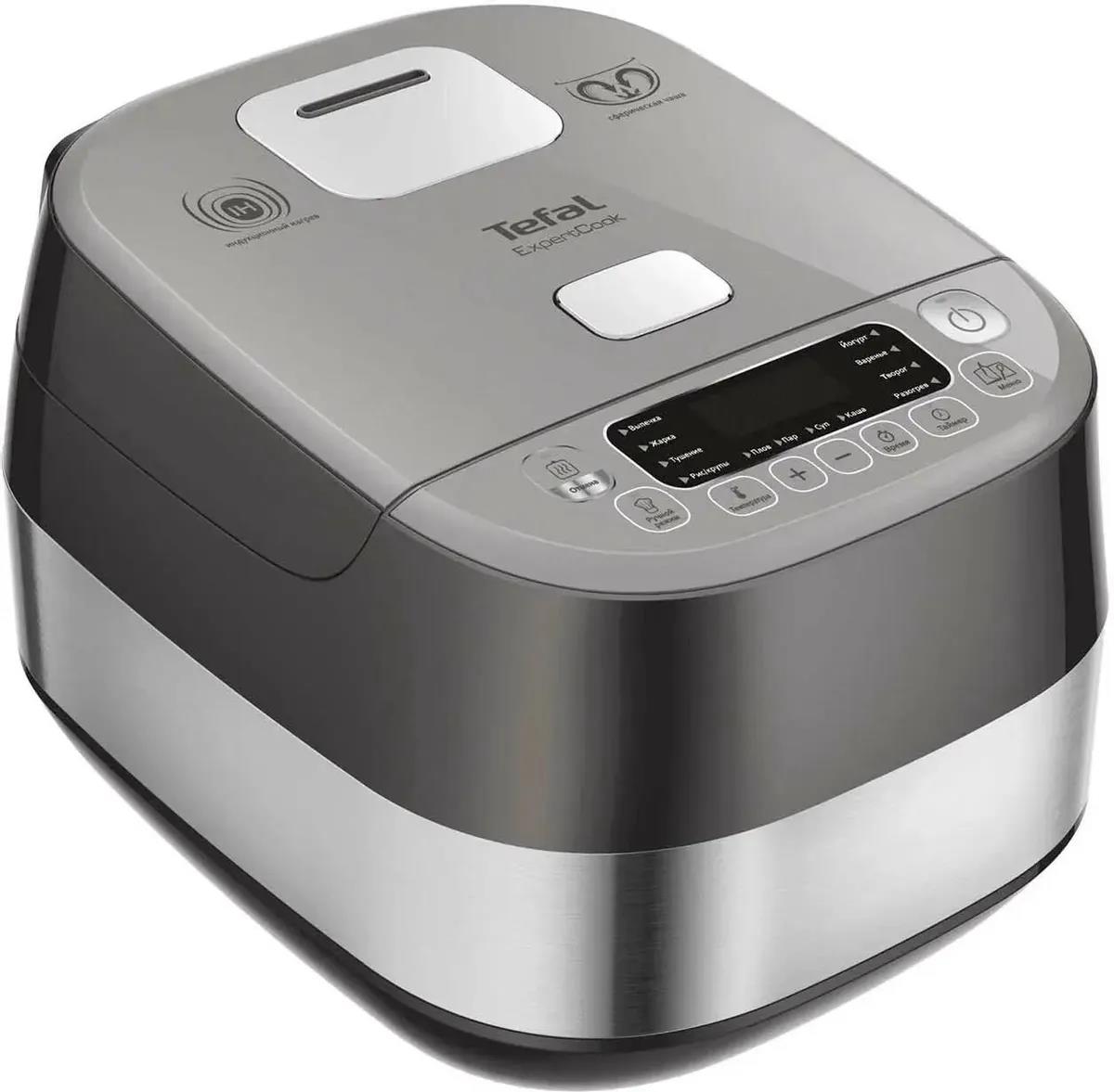 Изображение Мультиварка Tefal RK802B32 (1200 Вт/5 л /серый, серебристый)