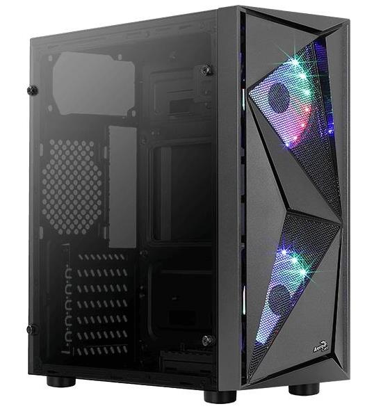 Изображение Корпус AeroCool Glider Cosmo-G-BK-v1 (mATX, ATX, Mini-ITX, черный, без БП)/(Glider Cosmo-G-BK-v1)