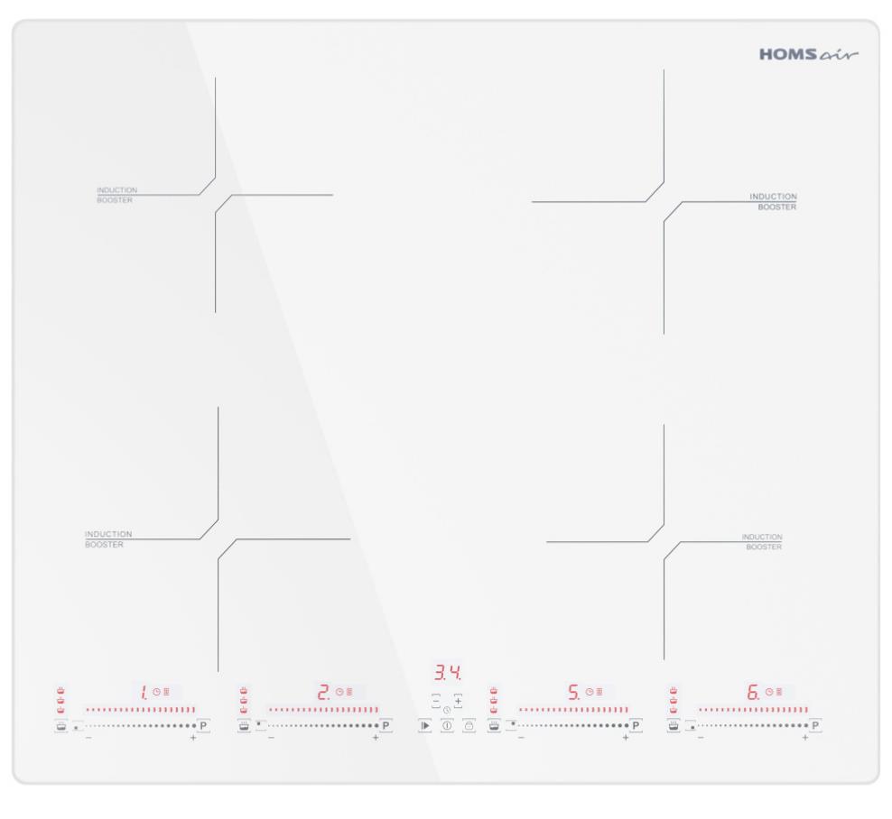 Изображение Варочная панель HOMSair HIC64SWH (белый)