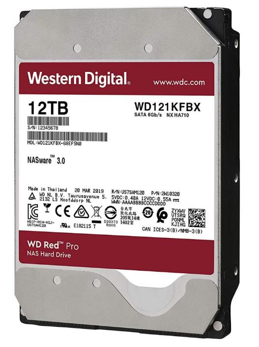 Изображение Жесткий диск 3.5" 12000 ГБ Western Digital WD23PURZ, 7200 rpm, 256 МБ