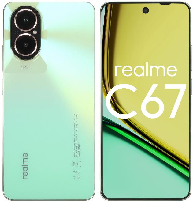 Изображение Смартфон Realme C67 RMX3890 (256 Гб/8 Гб) зеленый