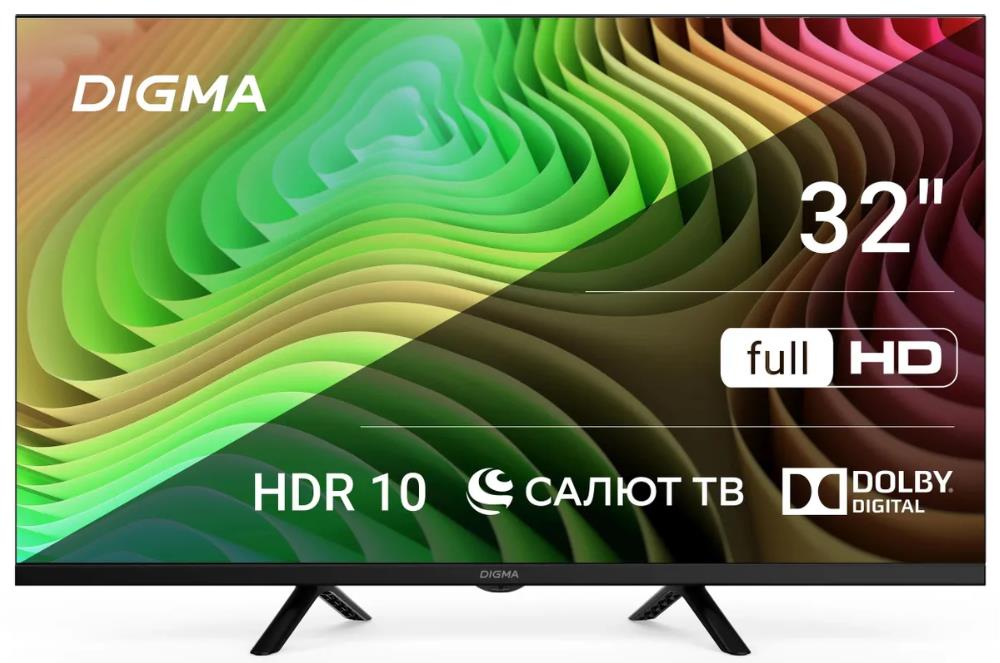 Изображение Телевизор Digma DM-LED32SBB36 32" 1080p Full HD Smart TV черный