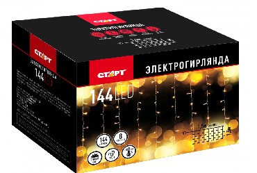 Изображение СТАРТ (14817) НГ 144LED 220V 8 реж 1,5х1,5м занавес