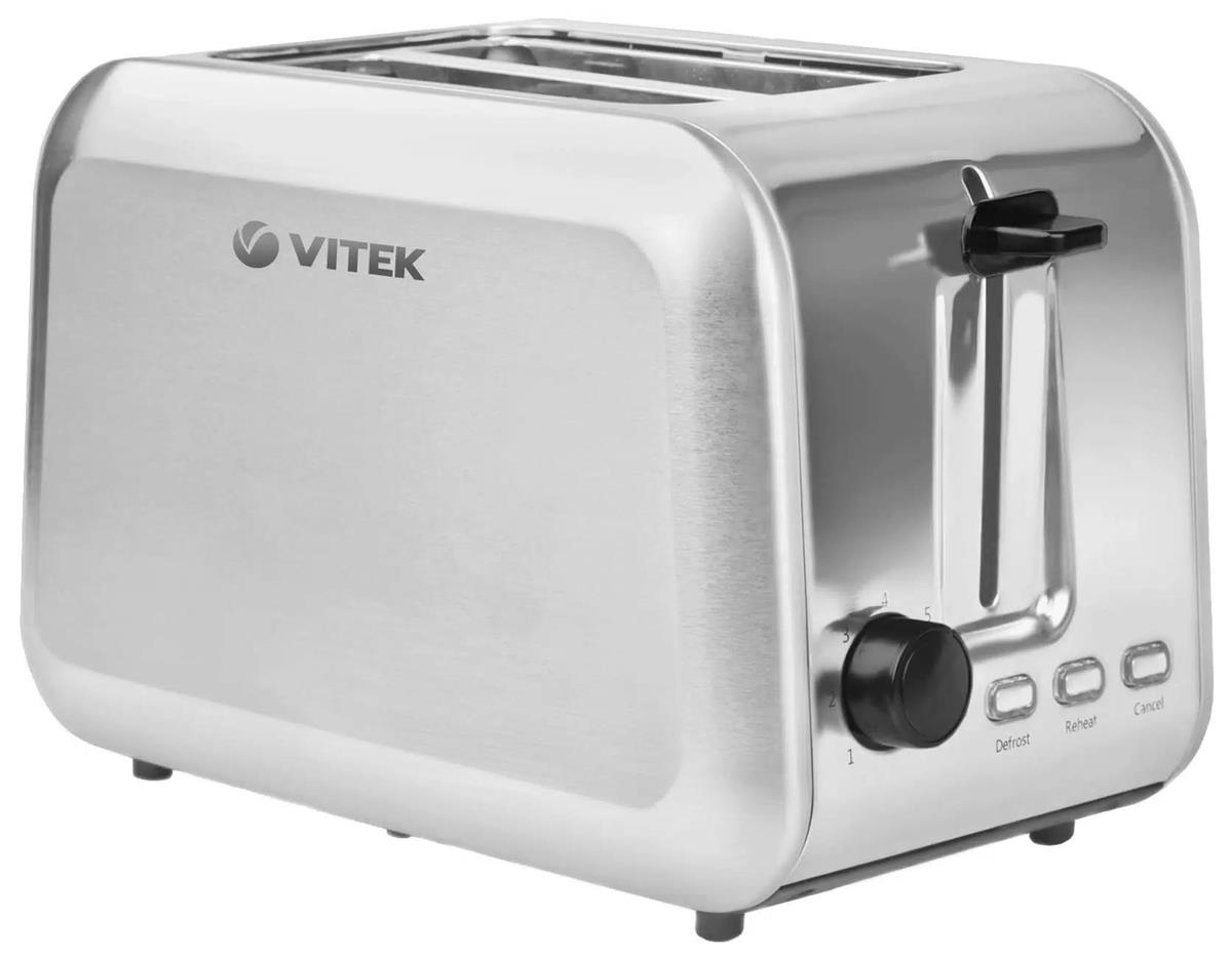 Изображение Тостер VITEK VT-1588 (750 Вт  стальной)