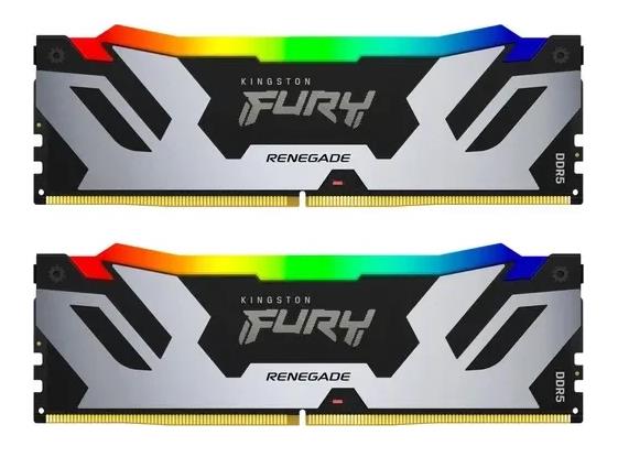 Изображение Оперативная память 2x16 GB DDR5 Kingston Fury Renegade Silver RGB (64000 МБ/с, 8000 МГц, CL38)