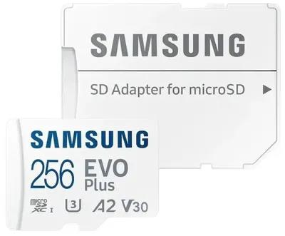 Изображение Карта памяти Samsung MicroSDXC EVO Plus Class 10 256 Гб адаптер на SD MB-MC256SA