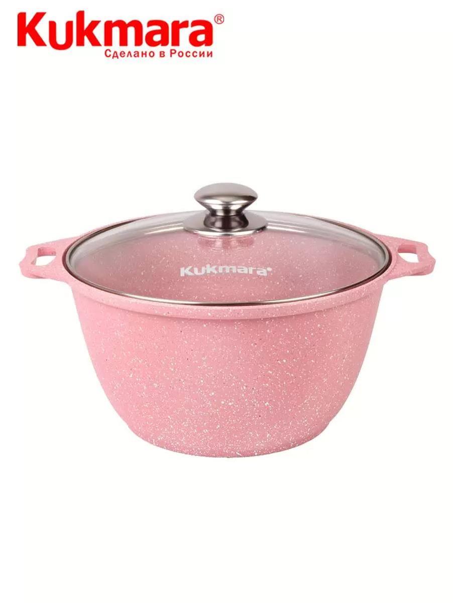 Изображение Кастрюля Kukmara к31tsr а/пр литая стекл/кр Trendy style rose (3 л )
